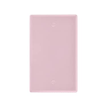 Kigai Solid Pink Blank Wall Plate Cover Unbreakable Unused Outlet Cover Decorative Cover Standard Size 453 x 276 Screws Included 1 Pack