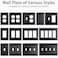 Kisrvopn Beadboard Outlet Covers Wall Plates Bamboo Fiber Light Switch Covers Natural Material Electric Receptacle Decorative Switch Plate Outlet Cover Matte Black 1 Gang Blank 4 Pack