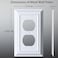 Kisrvopn Metal Electrical Outlet Covers Light Switch Cover Wall Plates Mid Size Thicker Decorative Switch PlatesReceptacle Wall Plate of Modern Styles Pure White 1 Gang Duplex 4 Pack