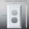 Kisrvopn Metal Electrical Outlet Covers Light Switch Cover Wall Plates Mid Size Thicker Decorative Switch PlatesReceptacle Wall Plate of Modern Styles Pure White 1 Gang Duplex 4 Pack