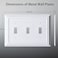 Kisrvopn Metal Electrical Outlet Covers Light Switch Cover Wall Plates Mid Size Thicker Decorative Switch PlatesReceptacle Wall Plate of Modern Styles Pure White 3 Gang Toggle 1 Pack