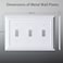 Kisrvopn Metal Electrical Outlet Covers Light Switch Cover Wall Plates Mid Size Thicker Decorative Switch PlatesReceptacle Wall Plate of Modern Styles Pure White 3 Gang Toggle 1 Pack