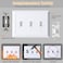 Kisrvopn Metal Electrical Outlet Covers Light Switch Cover Wall Plates Mid Size Thicker Decorative Switch PlatesReceptacle Wall Plate of Modern Styles Pure White 3 Gang Toggle 1 Pack