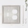 Kisrvopn Metal Outlet Covers Wall Plates Satin Nickel Beadboard Switch Plate Cover Receptacle Light Switch Covers Decorative Electrical Outlet Cover 2 Gang ToggleDuplex 2 Pack