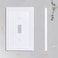 Kisrvopn Metal Outlet Covers Wall Plates White Beadboard Switch Plate Cover Receptacle Light Switch Covers Decorative Electrical Outlet Cover1 Gang Toggle 4 Pack