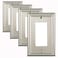Kisrvopn Metal Wall PlatesClassic Beaded Switch PlateLight Switch CoversElectrical Outlet Covers14 Gang ComboSize Decorative Wall Plate Cover1 Gang Decorator 4 Pack Satin Nickel