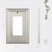 Kisrvopn Metal Wall PlatesClassic Beaded Switch PlateLight Switch CoversElectrical Outlet Covers14 Gang ComboSize Decorative Wall Plate Cover1 Gang Decorator 4 Pack Satin Nickel