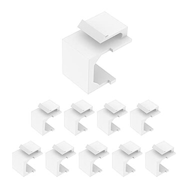 LEENUE Blank Keystone Jack Inserts Keystone Jack for Keystone Wall Plate and Patch Panel 10 Pack White