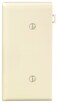 Leviton 1Gang No Device Blank Wallplate Sectional Thermoplastic Nylon Strap Mount End Panel PSE14I Ivory