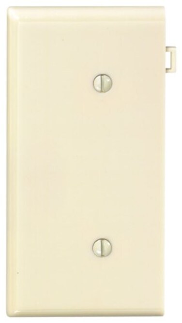 Leviton 1Gang No Device Blank Wallplate Sectional Thermoplastic Nylon Strap Mount End Panel PSE14I Ivory