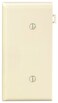 Leviton 1Gang No Device Blank Wallplate Sectional Thermoplastic Nylon Strap Mount End Panel PSE14I Ivory