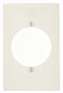 Leviton 1Gang Single Receptacle Wall Plate 215 Diameter Outlet Cover Midway Size Unbreakable Thermoplastic 80728W White