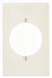 Leviton 1Gang Single Receptacle Wall Plate 215 Diameter Outlet Cover Midway Size Unbreakable Thermoplastic 80728W White