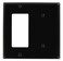 Leviton 2Gang 1Blank 1DecoraGFCI Device Combination Wallplate Standard Size 80708E Black