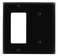 Leviton 2Gang 1Blank 1DecoraGFCI Device Combination Wallplate Standard Size 80708E Black