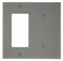 Leviton 2Gang 1Blank 1DecoraGFCI Device Combination Wallplate Standard Size 80708GY Gray