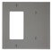 Leviton 2Gang 1Blank 1DecoraGFCI Device Combination Wallplate Standard Size 80708GY Gray
