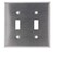 Leviton 2Gang Toggle Device Switch Wallplate Standard Size Device Mount Stainless Steel 84009