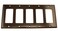 Leviton 5Gang DecoraGFCI Device Decora Wallplate Standard Size Thermoset Device Mount 80423 Brown