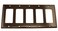 Leviton 5Gang DecoraGFCI Device Decora Wallplate Standard Size Thermoset Device Mount 80423 Brown