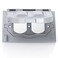 Leviton Cover 1Gang for Decora GFCI Duplex or Single Receptacle Includes Inserts Horizontal Mount Metal Enclosure WM1HGY Weatherproof Gray