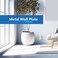 LIDER Blank Metal Wall Plate Blank Outlet Cover Corrosion Resistant MidSize 1Gang 488 x 311 LMWP01MHC Steel Hammered Chrome 1Pack