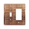 LIDER Combination Toggle Switch and Decorator Receptacle Metal Wall Plate Corrosion Resistant MidSize 2Gang 488 x 492 LMWP1131MHAC Steel Hammered Antique Copper 1Pack
