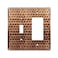 LIDER Combination Toggle Switch and Decorator Receptacle Metal Wall Plate Corrosion Resistant MidSize 2Gang 488 x 492 LMWP1131MHAC Steel Hammered Antique Copper 1Pack