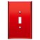 LIDER Toggle Switch Wall Plate Mirrored Light Switch Plate Plexiglass Switch Cover Mirrorlike Reflective Finish Modern Upgrade Oversized 1Gang 525 x 344 Acrylic Mirror Glass Red 1Pack