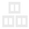 Lutron CW2WH3 White Claro 2 Gang Decorator Wallplate 3 Pack CW2WH