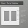 Lutron CW2WH3 White Claro 2 Gang Decorator Wallplate 3 Pack CW2WH