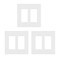Lutron CW2WH3 White Claro 2 Gang Decorator Wallplate 3 Pack CW2WH