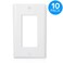 Maxxima 10 Pack 1 Gang Decorative Outlet Wall Plate White Standard Size Cover Ideal for Light Switch Single Outlet Timers or Dimmers 10 Pack
