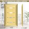 Dyekou Metal Wall Plate for Electrical Outlets Decorative Brass Gold Switch Plates Outlet Cover Light Switch Cover Plate 4Gang Wall Plates Quad Toggle 1 Pack