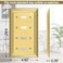 Dyekou Metal Wall Plate for Electrical Outlets Decorative Brass Gold Switch Plates Outlet Cover Light Switch Cover Plate 4Gang Wall Plates Quad Toggle 1 Pack