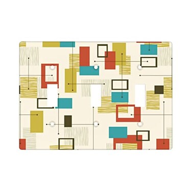 NKHFNBIO Mid Century Modern Partten Light Switch Cover 3GangTriple Gang Toggle Decorative Wall Plate Switch Wallplate CoverSize 450 X 638