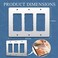 Alckerou Mirror Light Switch Plates Triple Rocker 472 X 645 Switch Light Cover Durable Wall Plates Outlet Covers Acrylic Mirrored Decorative Triple Rocker