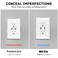 MLLIZH Modern Decorative Wall Plate Retro Wood Grain design Switch Cover Outlet Cover for Light Switch Smart Switch Dimmer GFCI USB Outlet 4 Pack Single Decorator