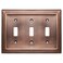 Monarch Abode Toggle Light Switch Cover Plate 3Gang Antique Copper Outlet Covers Architectural Decorative Outlet Cover Wall Plates Light Switch Plate Covers for Electrical Outlets Pack of 1