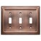 Monarch Abode Toggle Light Switch Cover Plate 3Gang Antique Copper Outlet Covers Architectural Decorative Outlet Cover Wall Plates Light Switch Plate Covers for Electrical Outlets Pack of 1