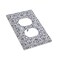 Wpshijia Moroccan Blue Floral Victorian Rococo Baroque Single Duplex Wall Plate Covers Light Switch Cover 1 Gang Outlet Plate Decorative Switchplate Covers Electrical Faceplate for Bathroom Bedroom De