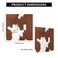 Moslion Brown Cowhide 2Gang Toggle Wall Plate Cow Print Leopard Farm Animal Light Switch Covers For Hotel Office Restaurant