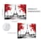 Moslion Paris Eiffel Tower 3 Gang Light Switch Cover Red Maple Leaf France Street Triple Toggle Wall Plate Outlet for Kitchen Bathroom Men Women