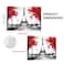 Moslion Paris Eiffel Tower 3 Gang Light Switch Cover Red Maple Leaf France Street Triple Toggle Wall Plate Outlet for Kitchen Bathroom Men Women