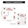 Moslion Santa Claus Reindeer Duplex 2Gang Switch Covers Merry Christmas Bells Red Berry Leaf Double Toggle Wall Plate Outlet Covers Light Plug for Kitchen Home