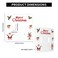 Moslion Santa Claus Reindeer Duplex 2Gang Switch Covers Merry Christmas Bells Red Berry Leaf Double Toggle Wall Plate Outlet Covers Light Plug for Kitchen Home