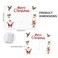 Moslion Santa Claus Reindeer Duplex 3Gang Switch Plug Covers Merry Christmas Bells Red Berry Leaf Triple Toggle Wall Plate Decor Light Covers for Home Kitchen Bedroom