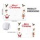 Moslion Santa Claus Reindeer Duplex 3Gang Switch Plug Covers Merry Christmas Bells Red Berry Leaf Triple Toggle Wall Plate Decor Light Covers for Home Kitchen Bedroom