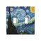 Moslion Starry Night 2Gang Toggle Wall Plate Van Gogh Oil Painting Arts Farmhouse Sky Moon Light Switch Covers For Hotel Office Restaurant