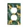 Moslion Tiger Wall Plates Switch Covers Wild Animal Leopard Jungle Palm Tree Green Leaf Brown Duplex Outlet Cover Plug Plate For Home Decor Office Standard